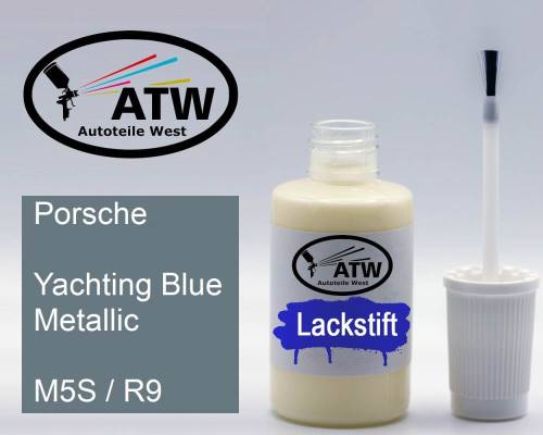 Porsche, Yachting Blue Metallic, M5S / R9: 20ml Lackstift, von ATW Autoteile West.